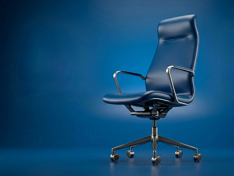 Ein blauer Bürostuhl, Illustration